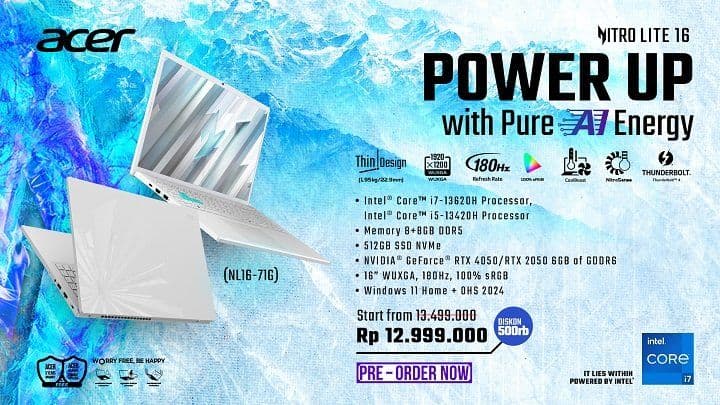 Acer Luncurkan Nitro Lite, Harga Mulai 12 Jutaan