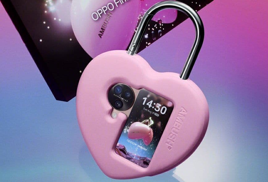 Case Flipped Padlock untuk OPPO Find N3 Flip