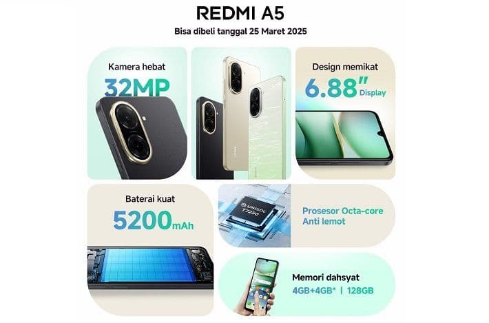 Redmi A5 dan Redmi Pad SE 8.7 Resmi Dijual