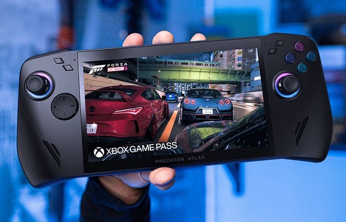 Predator Atlas 7, Handheld Gaming 7 Inci dengan Baterai 80 Wh
