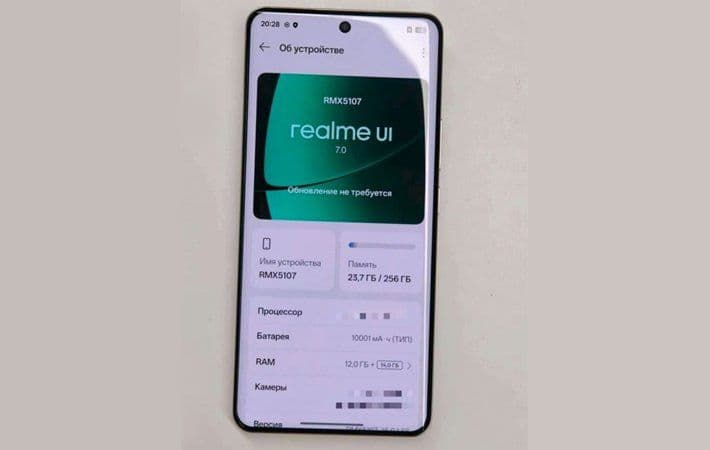 Bocoran realme RMX5107, Pakai Baterai Monster 10.001 mAh!