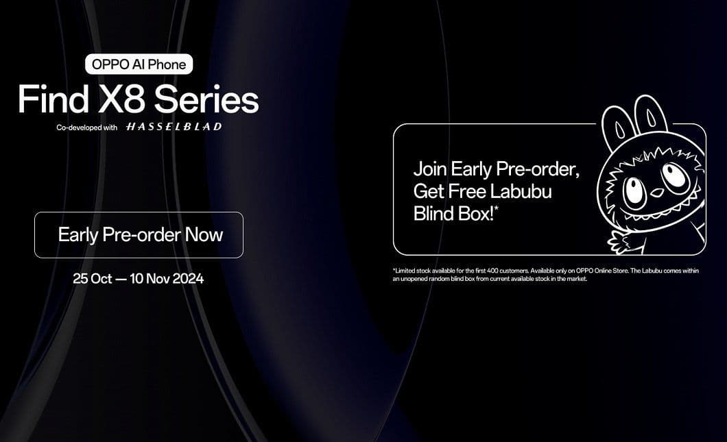 Early Pre-order Find X8 Series Bisa Dapat Labubu Lho!