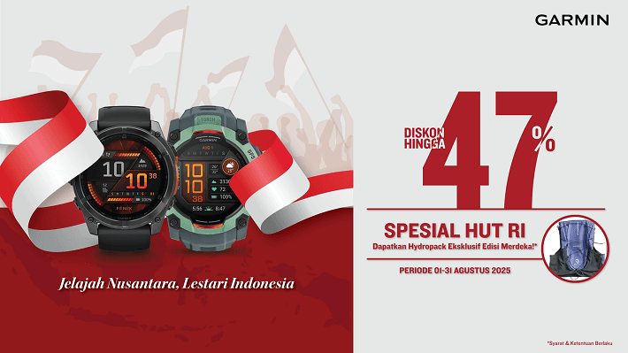 Garmin Luncurkan Promo Kemerdekaan, Tawarkan Smartwatch Outdoor Tangguh Diskon Hingga 47%