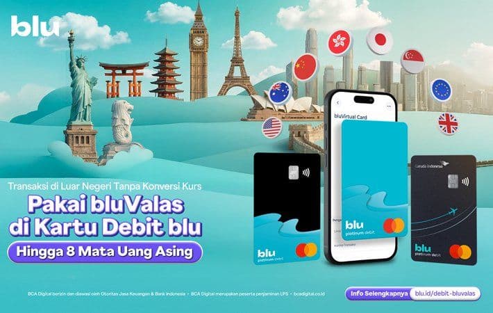 Kartu Debit blu Hadirkan Solusi Transaksi Luar Negeri Bebas Biaya Konversi Kurs