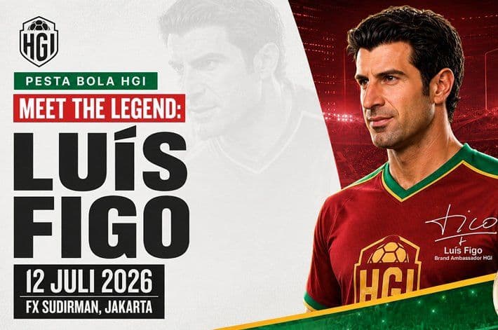 Luis Figo Siap Meriahkan Pesta Bola HGI 2026 di Jakarta