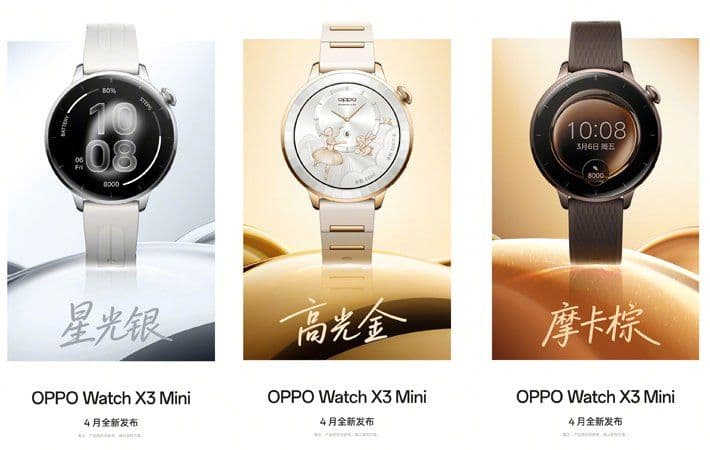 OPPO Watch X3 Mini Resmi Menampakkan Diri, Siap Rilis April!