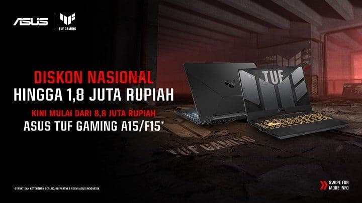 Promo Diskon ASUS, TUF Gaming Mulai Dari Rp8 Jutaan