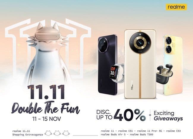 realme 11.11 Shopping Extravaganza Beri Diskon hingga 40%