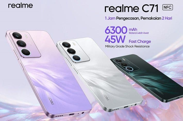 realme C71 NFC Hadir di Indonesia dengan Baterai Besar