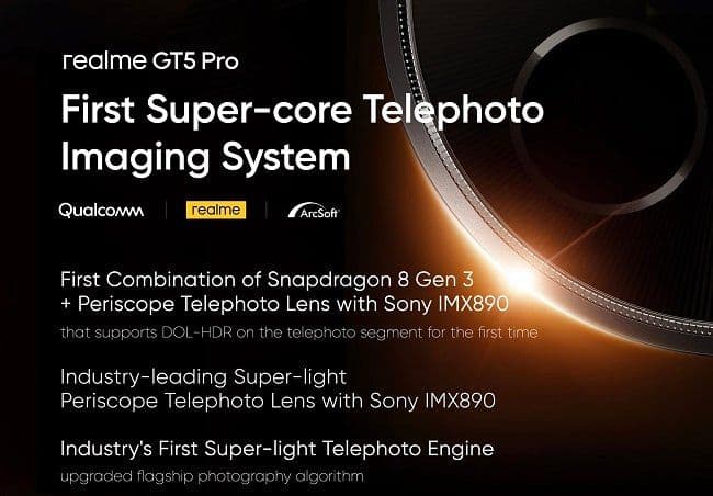 realme GT5 Pro Padukan Snapdragon 8 Gen 3 dan Lensa Telefoto Periskop