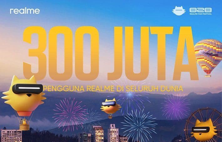 realme Tembus 300 Juta Pengguna Global, 30 Juta di Indonesia
