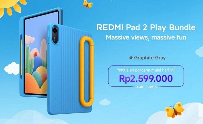 Redmi Pad 2 Play Bundle: Tablet Anak 11 Inci 2.5K dengan Stylus