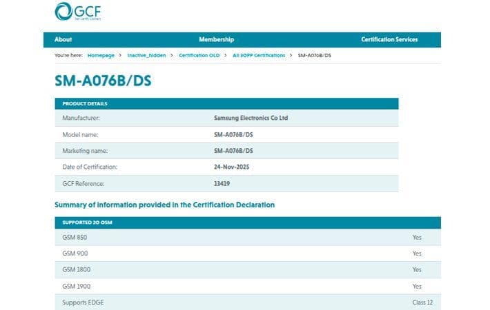 Samsung Galaxy A07 5G Raih Sertifikasi GCF, Segera Rilis?