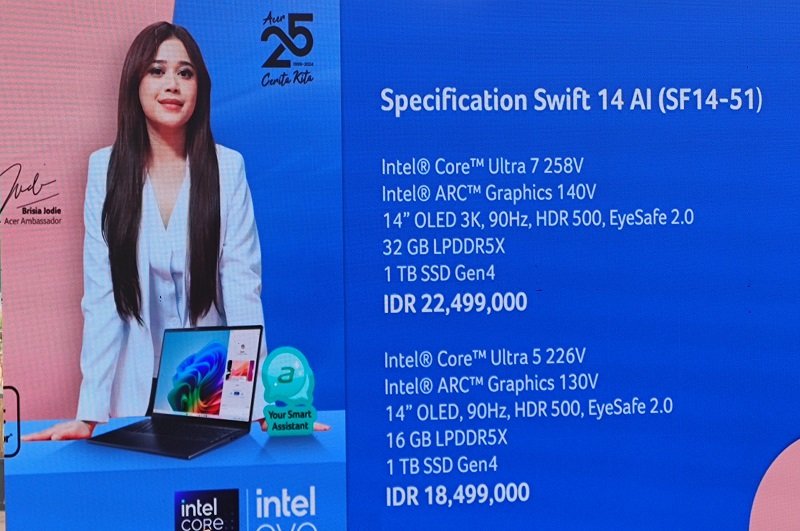 harga Acer Swift 14 AI (SF14-51)