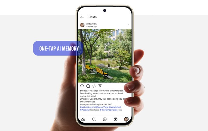 Tombol AI khusus di sisi bodi nubia V80 Design