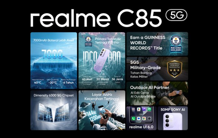realme C85 5G – Smartphone 5G Tercepat & Baterai Ultra | Maingadget.id