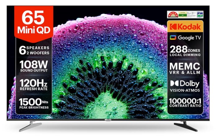Kodak IconiK 65 Inci: TV Mini LED Super Terang dengan Audio 108W