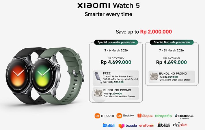 harga xiaomi watch 5 terbaru