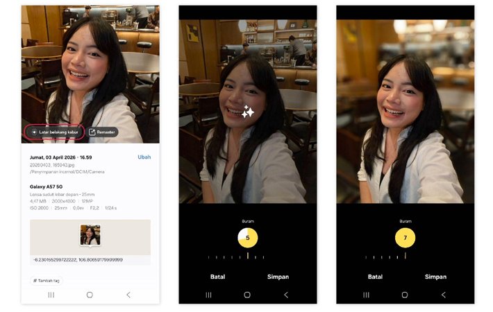 Hasil foto dari Edit Suggestions Galaxy A57 5G mampu membuat background menjadi blur