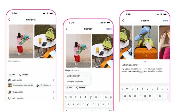 Carousel Instagram Kini Bisa Pakai Caption Berbeda Tiap Slide
